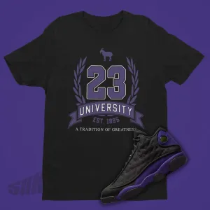 23 University Shirt To Match Jordan 13 Court Purple