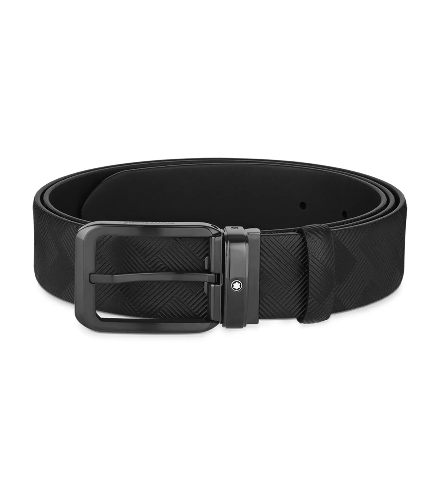 35mm Reversible Leather Belt Black