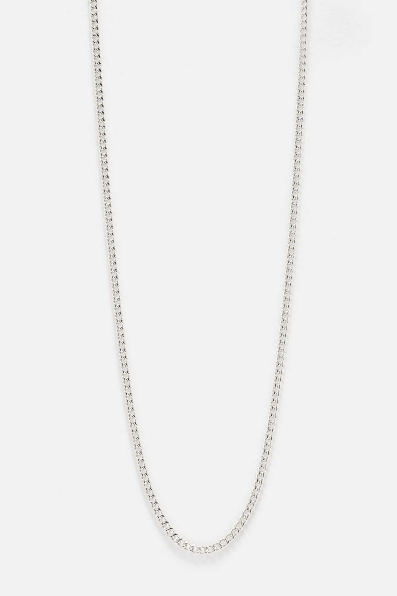 3mm Premium 20″ Cuban Chain Necklace - Silver