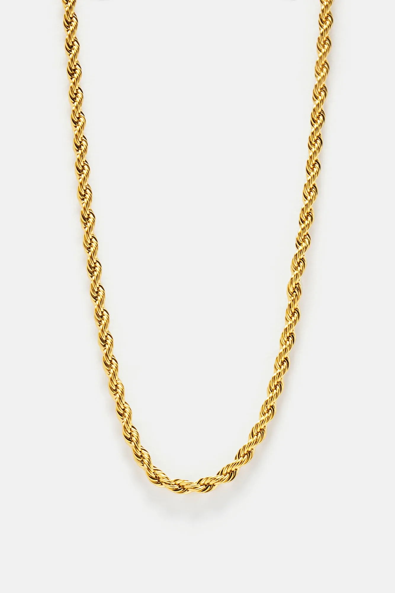 5mm Premium 20″ Rope Chain Necklace - Gold