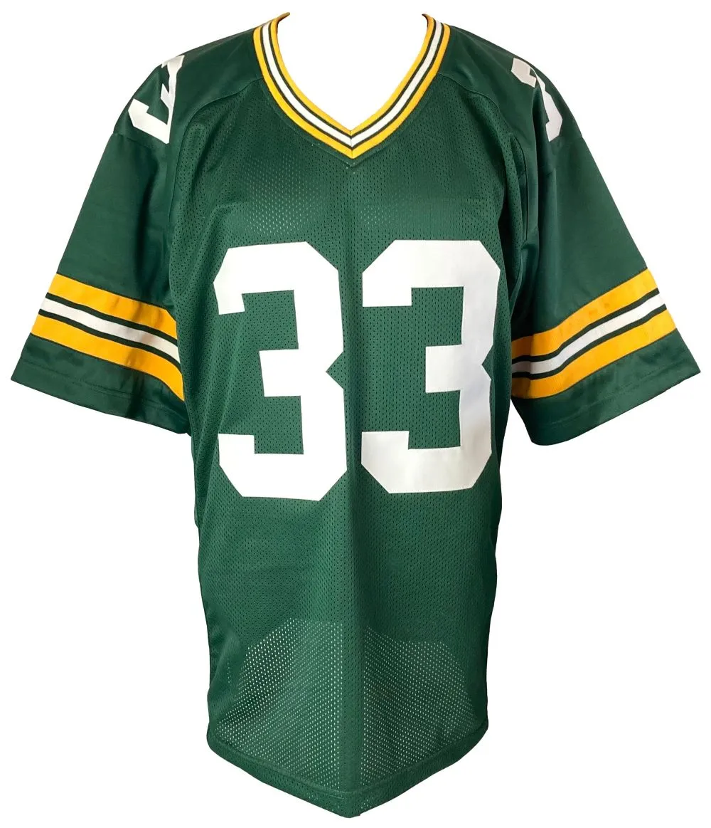 Aaron Jones Green Bay Signed Green Football Jersey BAS ITP