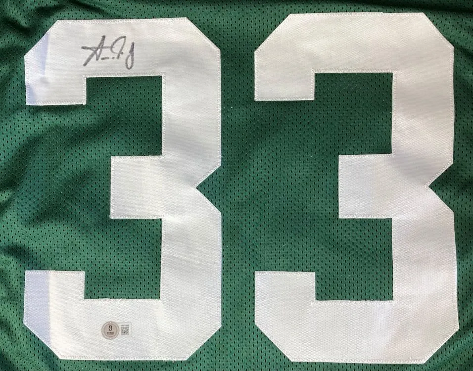 Aaron Jones Green Bay Signed Green Football Jersey BAS ITP