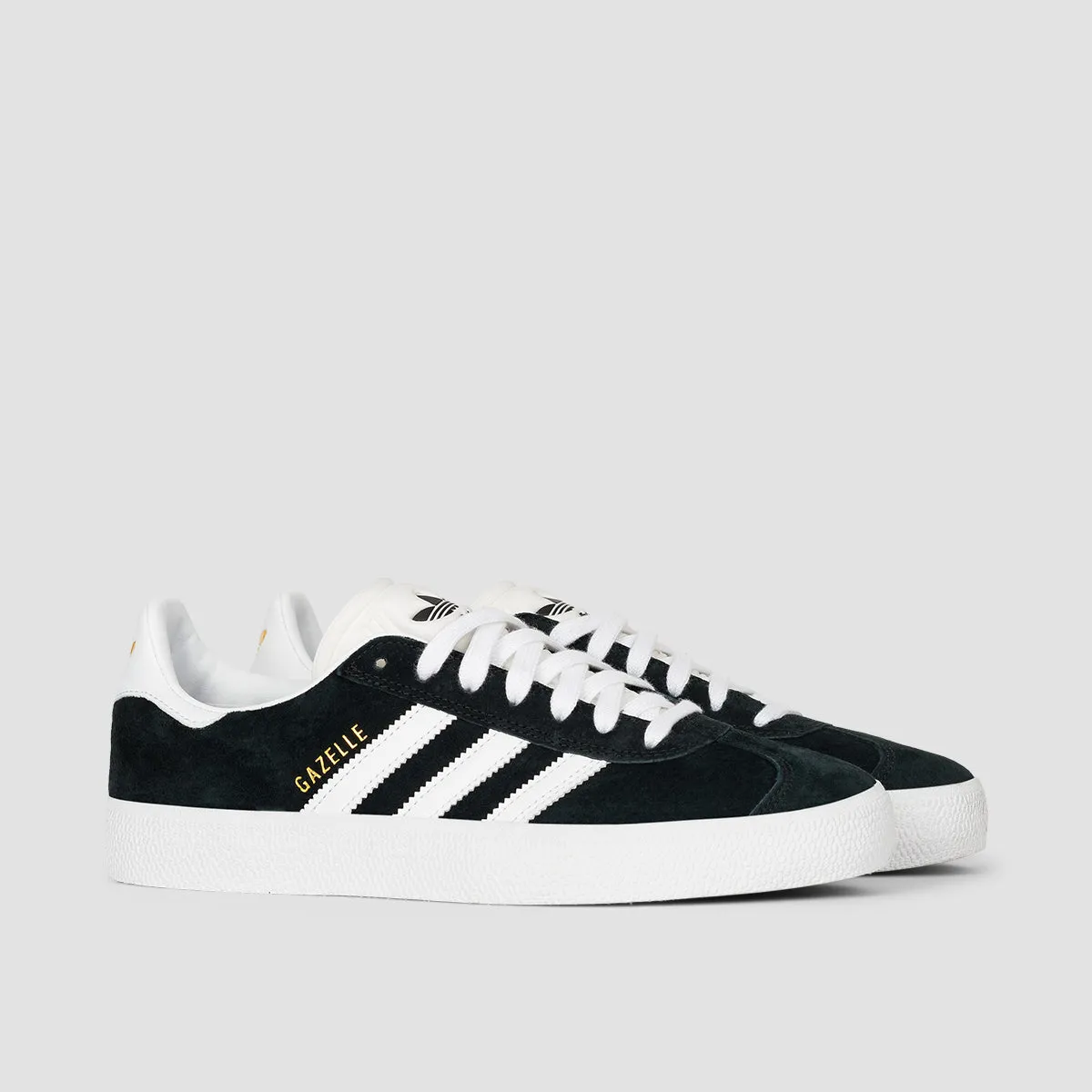 adidas Gazelle Adv Shoes - Core Black/Footwear White/Gold Metallic