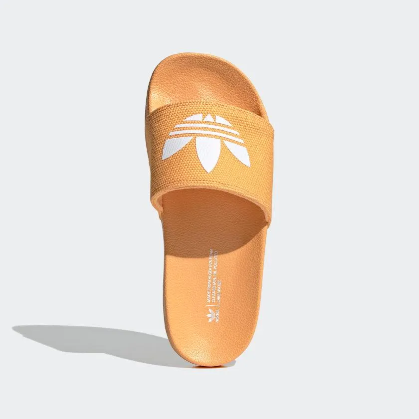 Adidas Women's Adilette Lite Slides - Hazy Orange / Cloud White