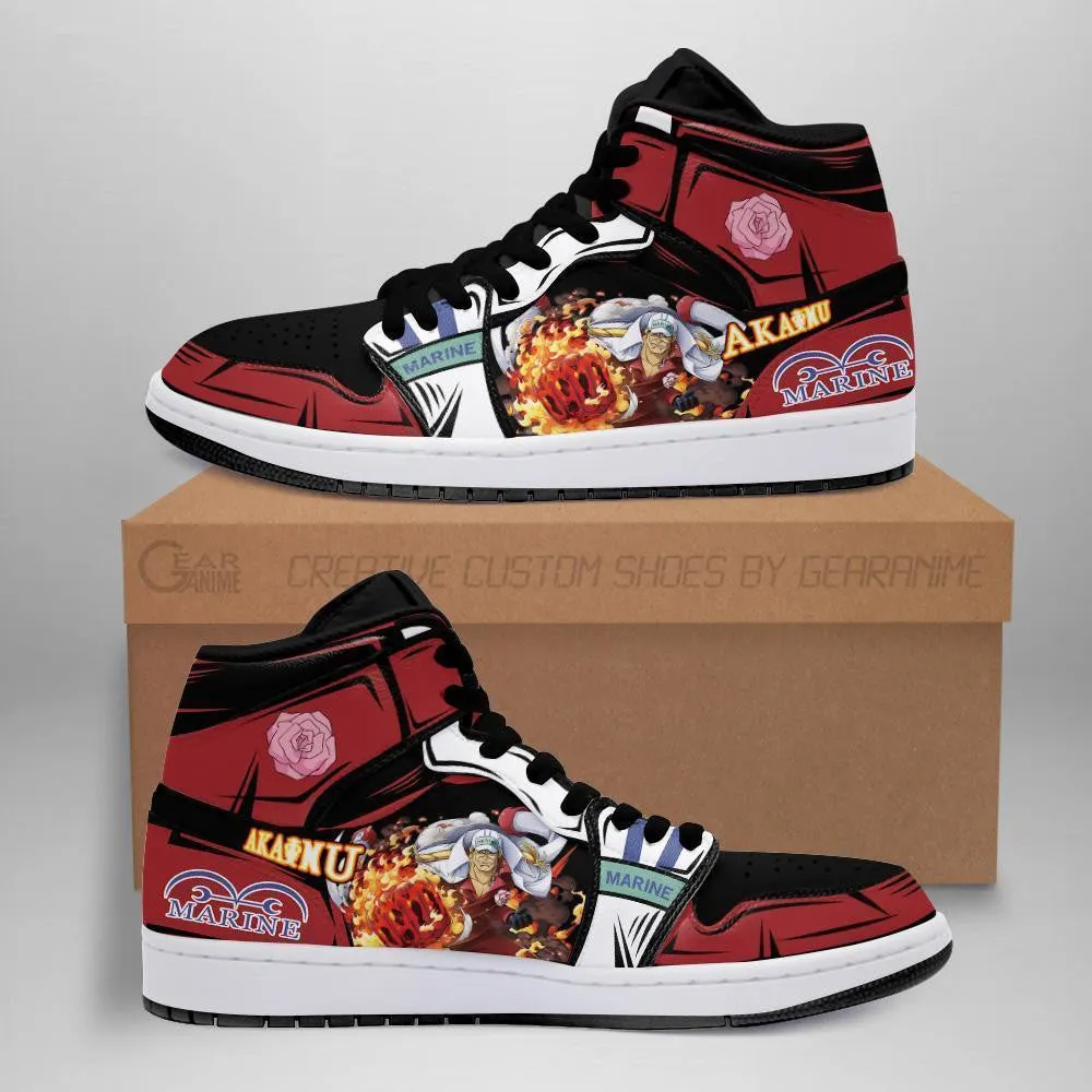 Admiral Sakazuki Akainu Sneakers Custom Anime OP Shoes