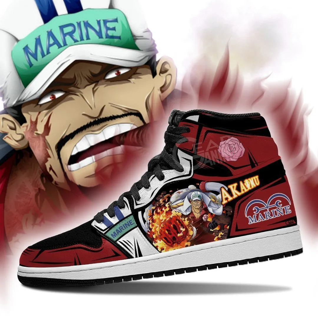 Admiral Sakazuki Akainu Sneakers Custom Anime OP Shoes