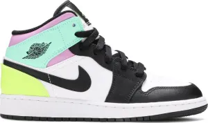 Air Jordan 1 Mid GS Pastel, white