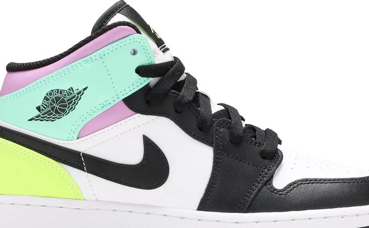 Air Jordan 1 Mid GS Pastel, white