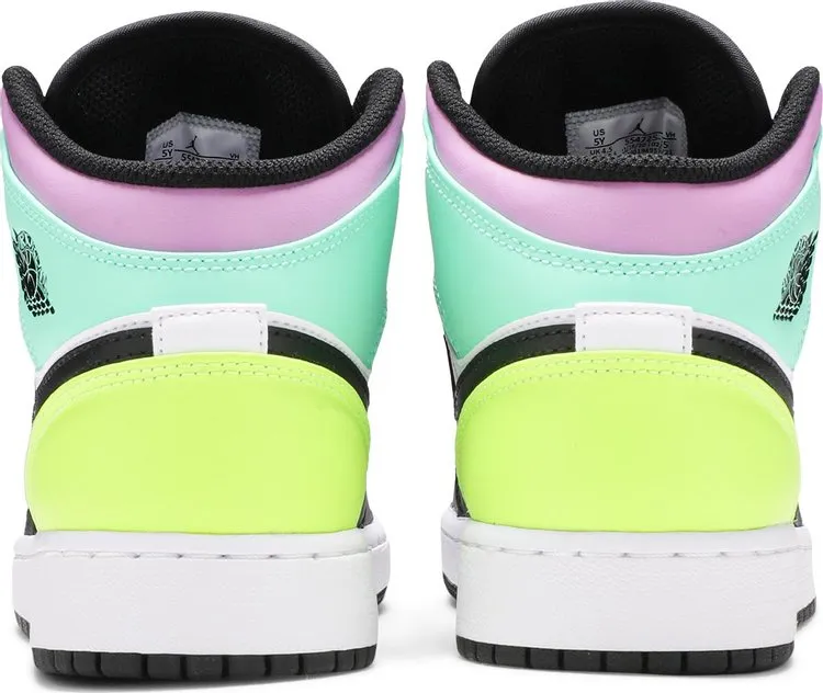 Air Jordan 1 Mid GS Pastel, white