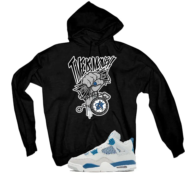 Air Jordan 4 “Military Blue” | illcurrency Black T-Shirt (Time Is Money)