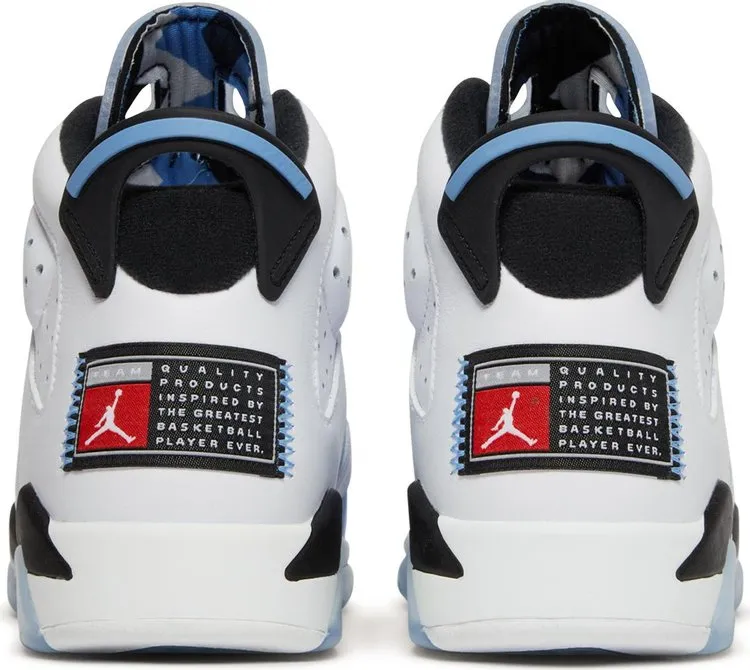 Air Jordan 6 Retro GS UNC Home sneakers, blue