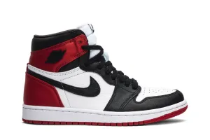 Air Jordan Wmns Air Jordan 1 Retro High 'Satin Black Toe', Red