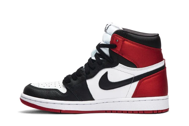 Air Jordan Wmns Air Jordan 1 Retro High 'Satin Black Toe', Red