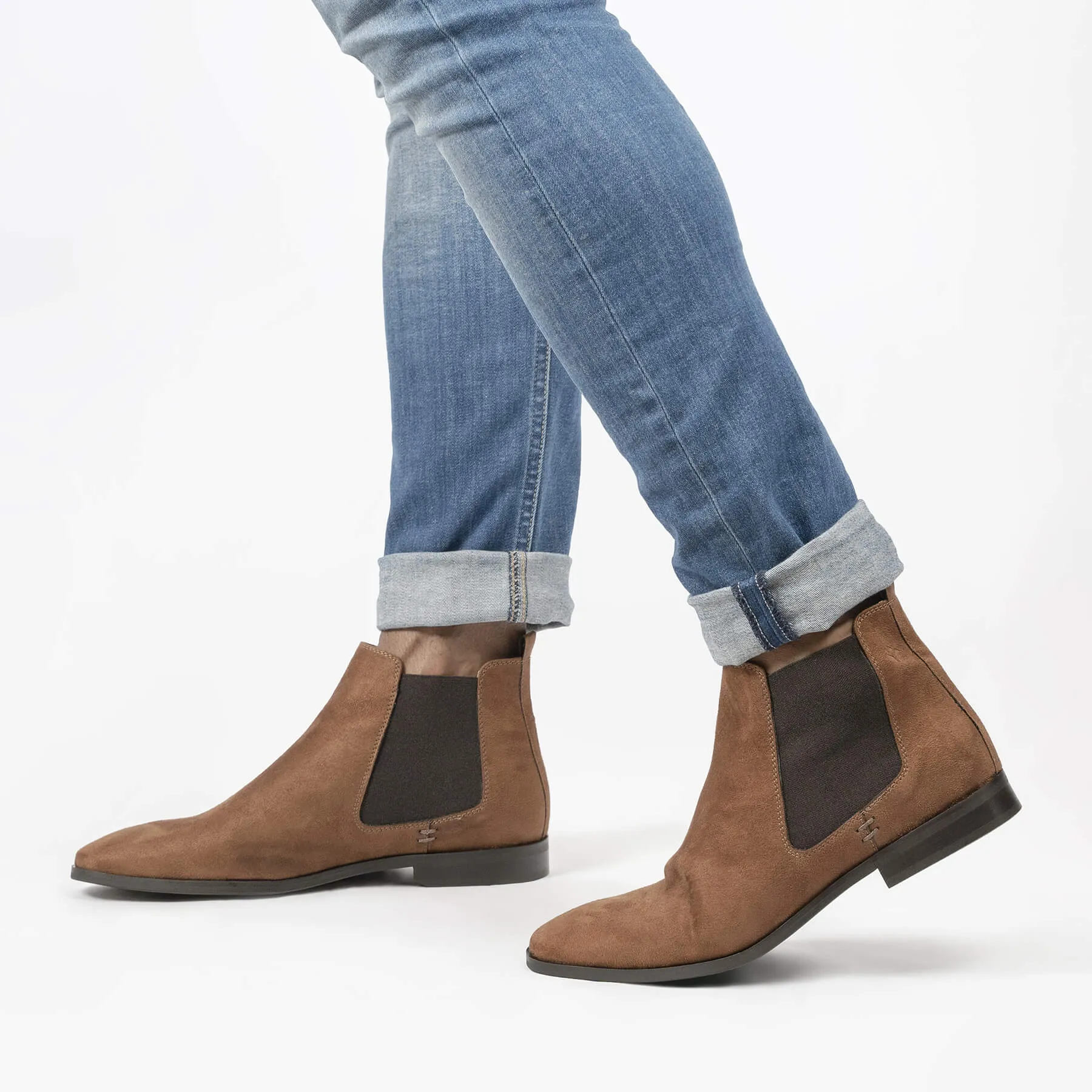 Alan Men's Vegan Ankle Boots | Brown Nubuck