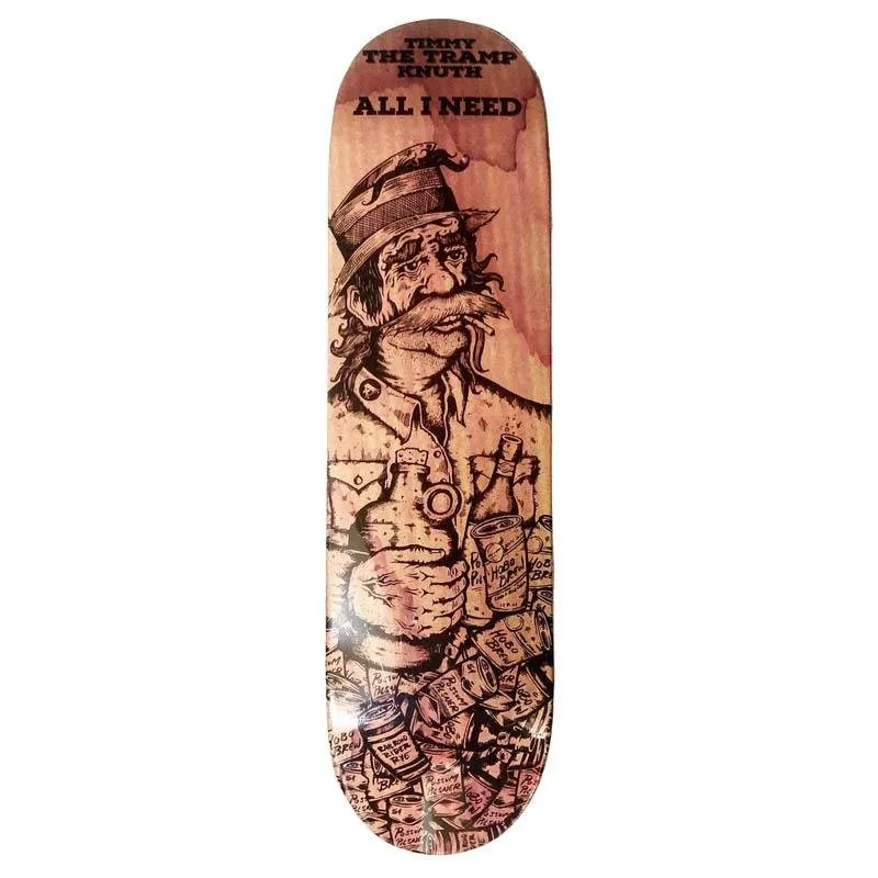 All-I-Need 8.25" The Tramp Knuth Hobo Skateboard Deck