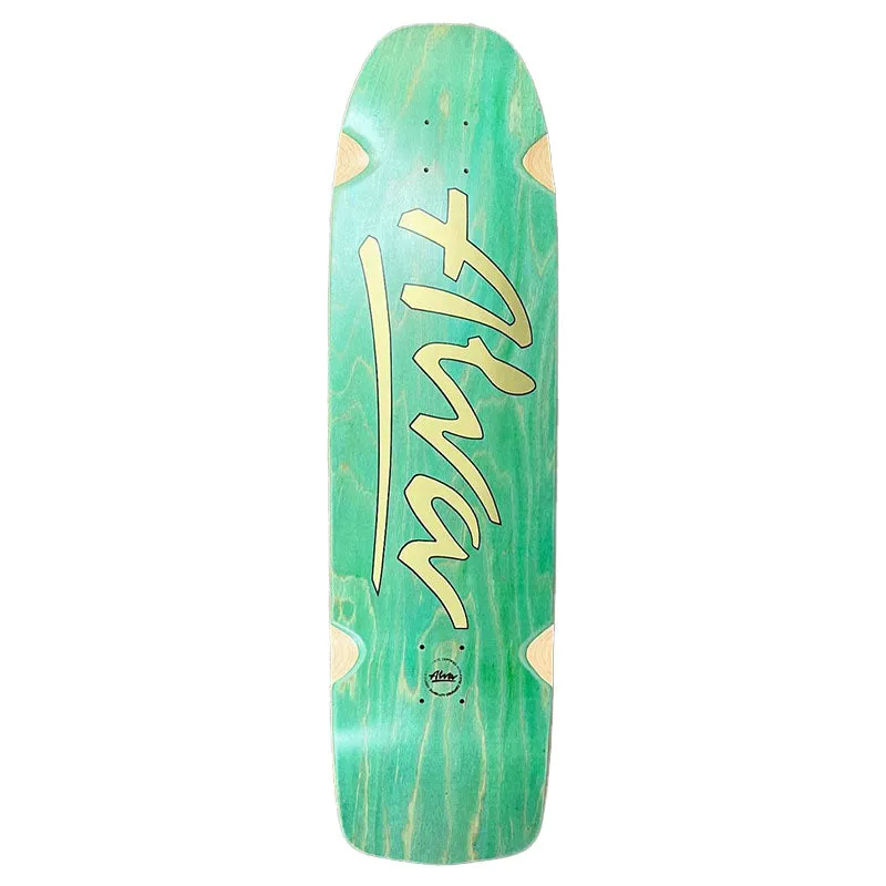 Alva 10" x 36.25" Short Stuff GREEN/GOLD Skateboard Deck