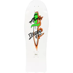 Alva 1985 Dagger Tail Skateboard Deck 10" - White