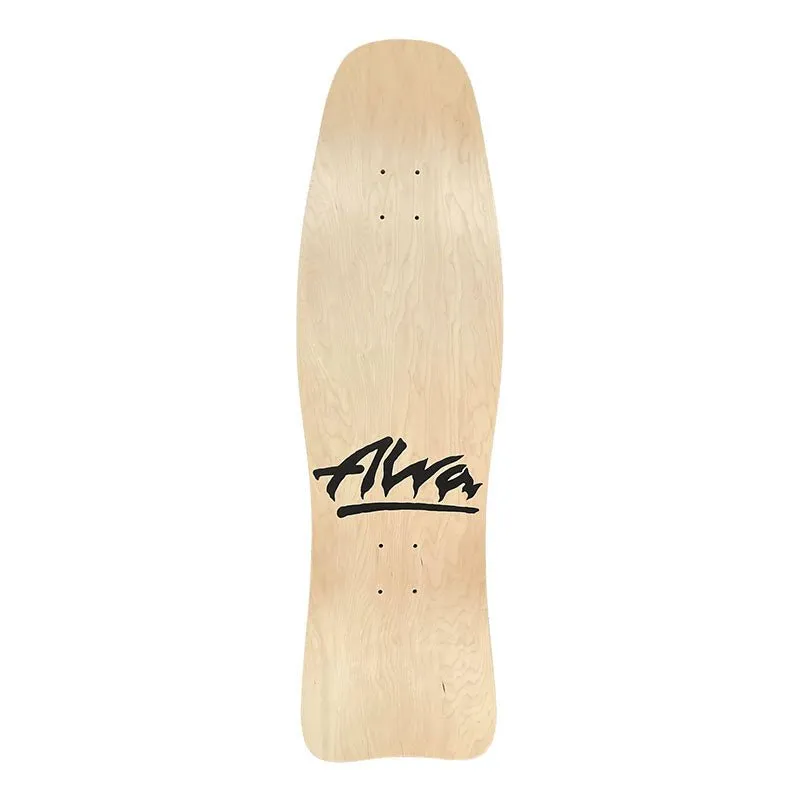 Alva 9.75" x 31.5" Modern Agression Fish AQUA Skateboard Deck