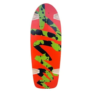 Alva Splatter Re-Issue Orange With Green and Black Skateboard Deck