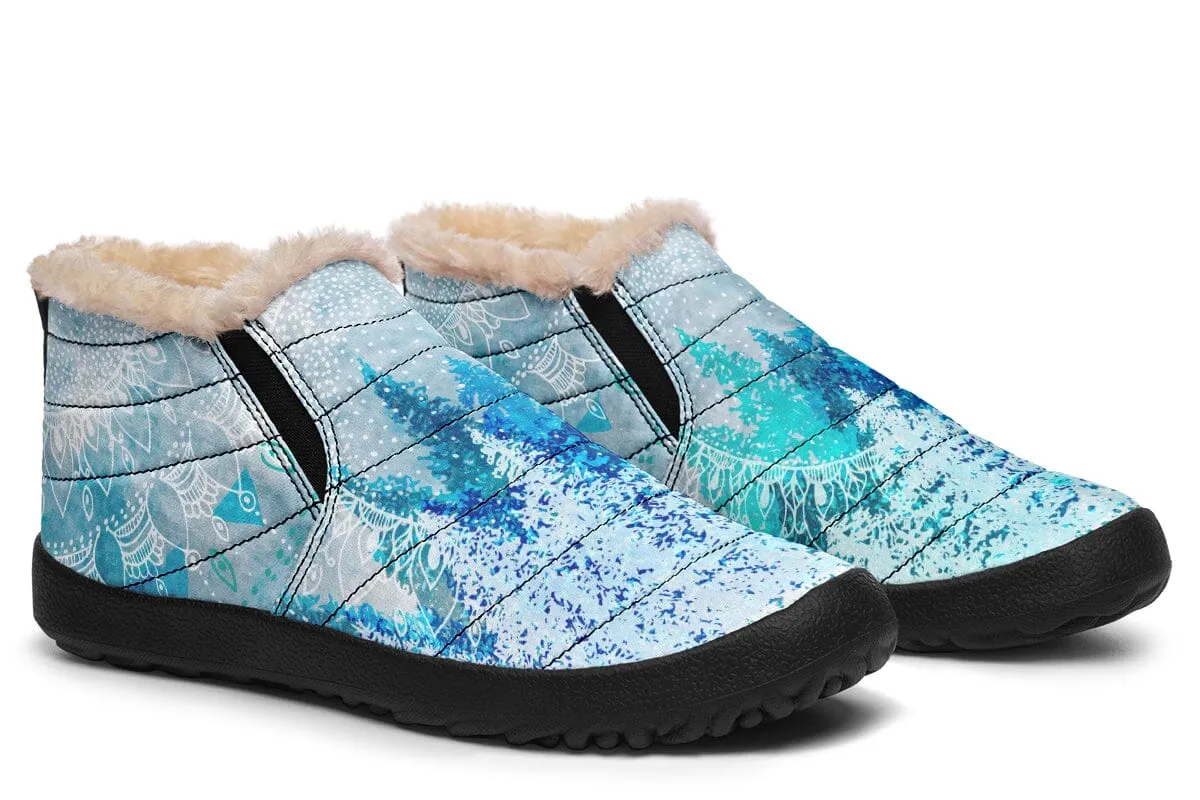 Among The Pines Mandala Winter Slippers