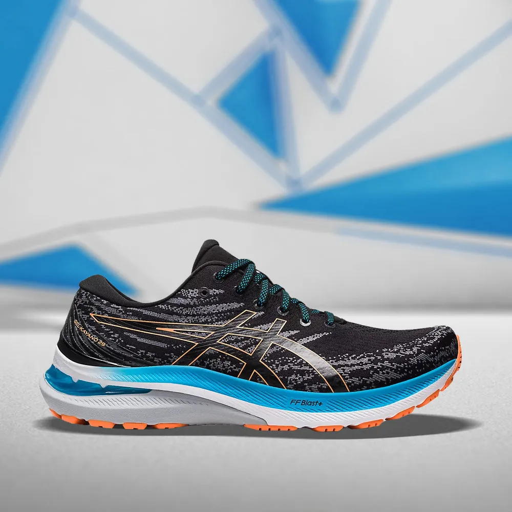 ASICS GEL-KAYANO 29 (M) - BLACK/SUN PEACH RUNNING SHOES