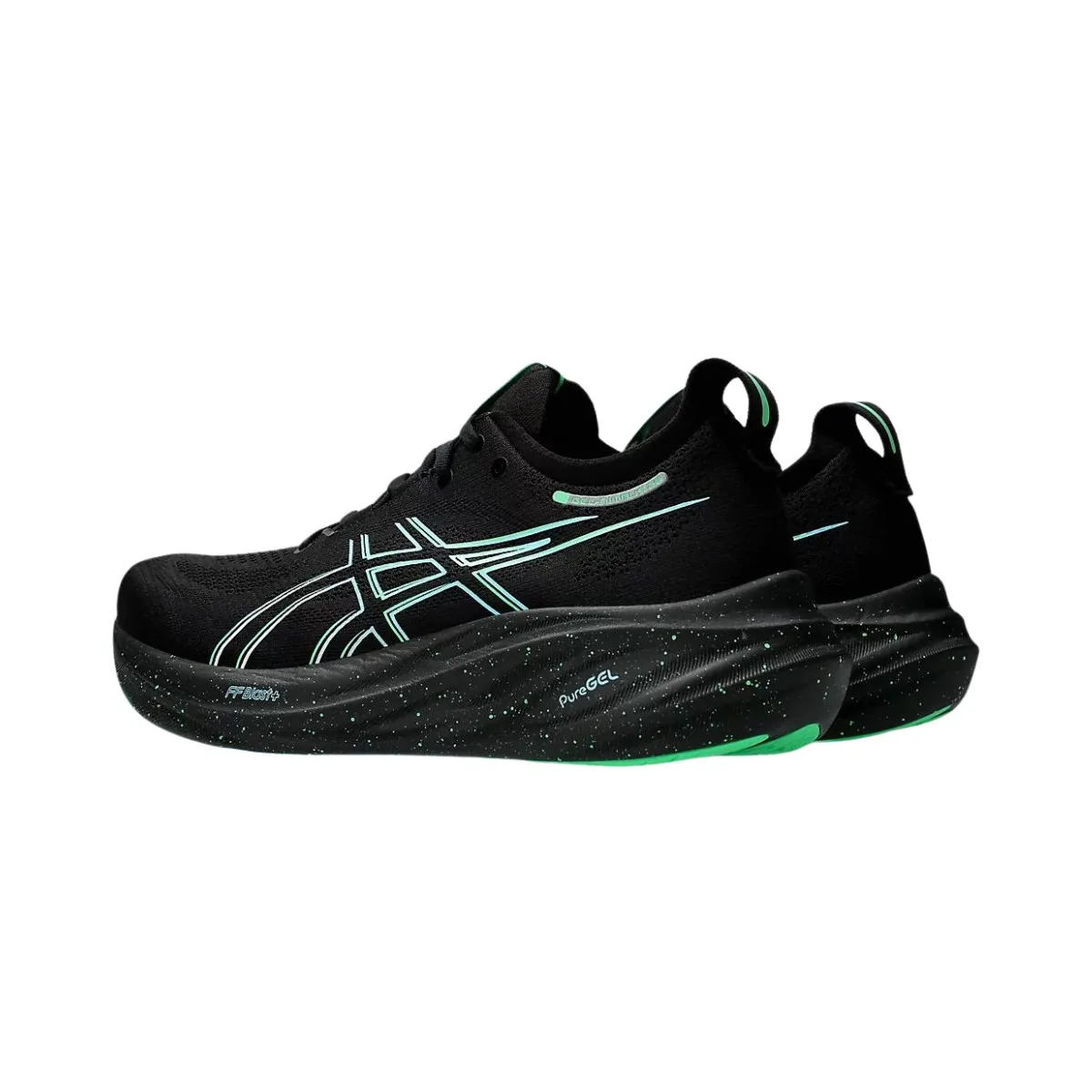 Asics Gel-Nimbus 26 Black Green AW24 Running Shoes