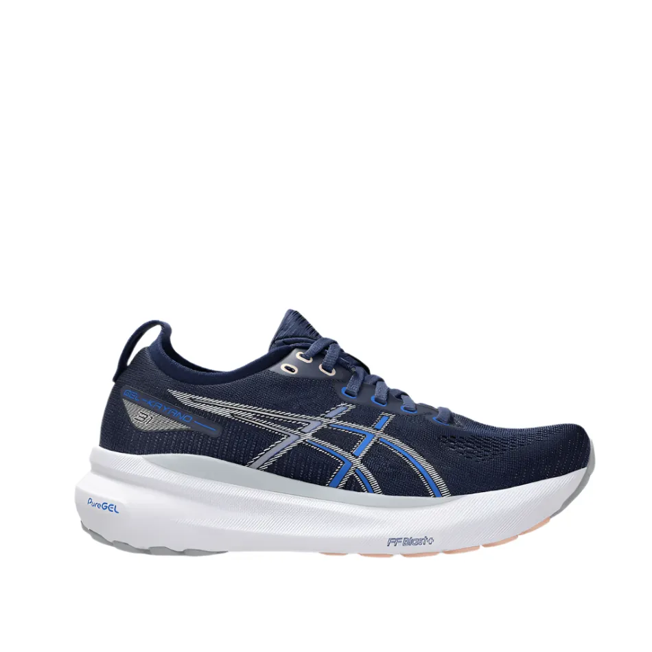 Asics Women's Gel-Kayano 31 Running Shoes in Indigo Blue/Pure Silver SS25