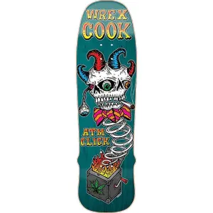 ATM 9.5" x 31.5" Cook Circus Shaped Blue Stain Skateboard Deck