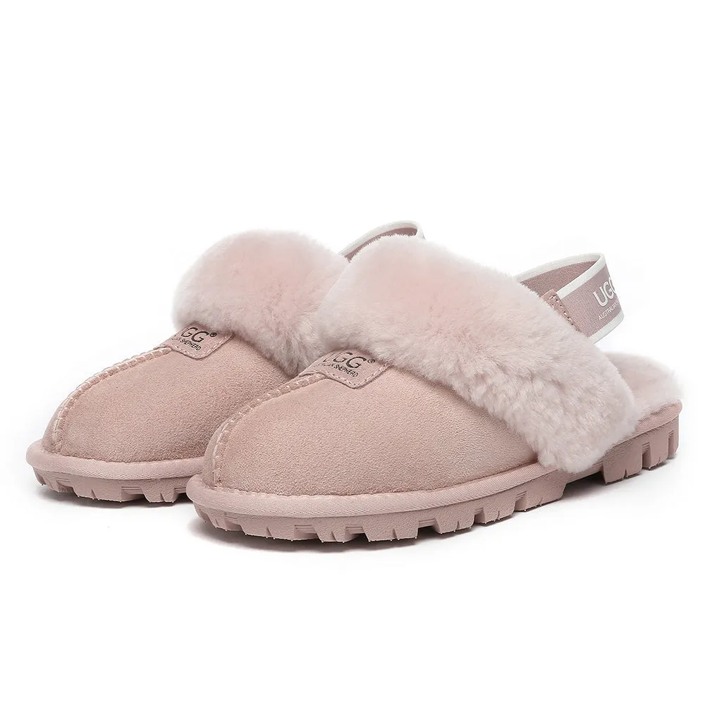 AUSTRALIAN SHEPHERD UGG Sheepskin Wool Removable Strap Slingback Slippers Suzie Ll #AS2060