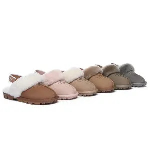 AUSTRALIAN SHEPHERD UGG Sheepskin Wool Removable Strap Slingback Slippers Suzie Ll #AS2060