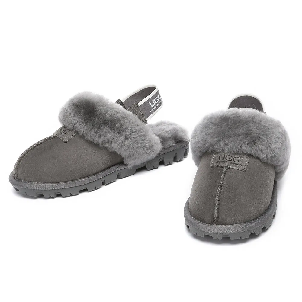 AUSTRALIAN SHEPHERD UGG Sheepskin Wool Removable Strap Slingback Slippers Suzie Ll #AS2060