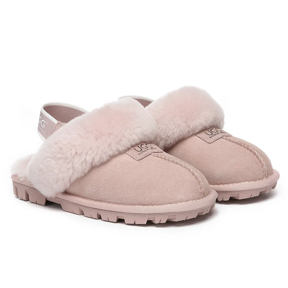 AUSTRALIAN SHEPHERD UGG Sheepskin Wool Removable Strap Slingback Slippers Suzie Ll #AS2060