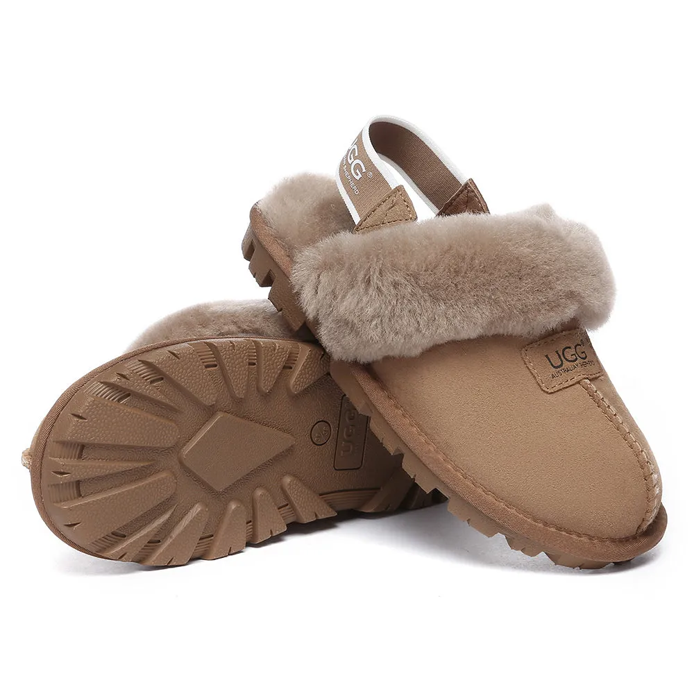 AUSTRALIAN SHEPHERD UGG Sheepskin Wool Removable Strap Slingback Slippers Suzie Ll #AS2060