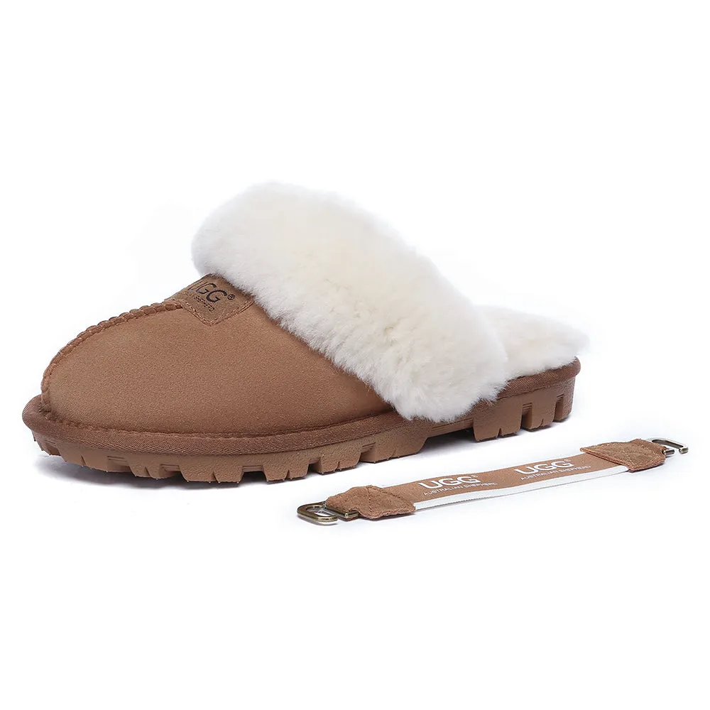 AUSTRALIAN SHEPHERD UGG Sheepskin Wool Removable Strap Slingback Slippers Suzie Ll #AS2060