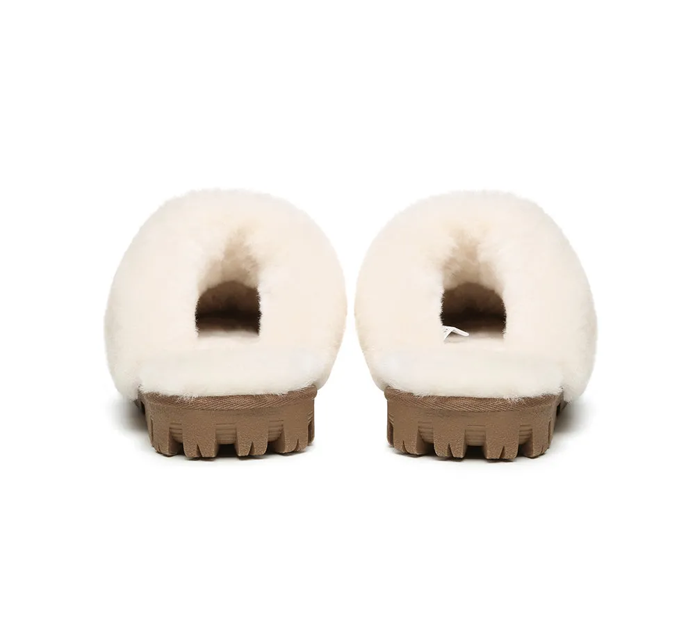 AUSTRALIAN SHEPHERD® UGG Slippers Double Face Sheepskin Wool Scuff Waffle