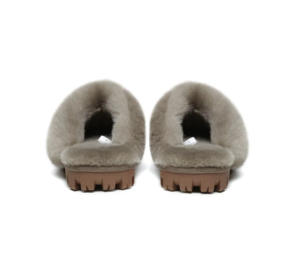 AUSTRALIAN SHEPHERD® UGG Slippers Double Face Sheepskin Wool Scuff Waffle