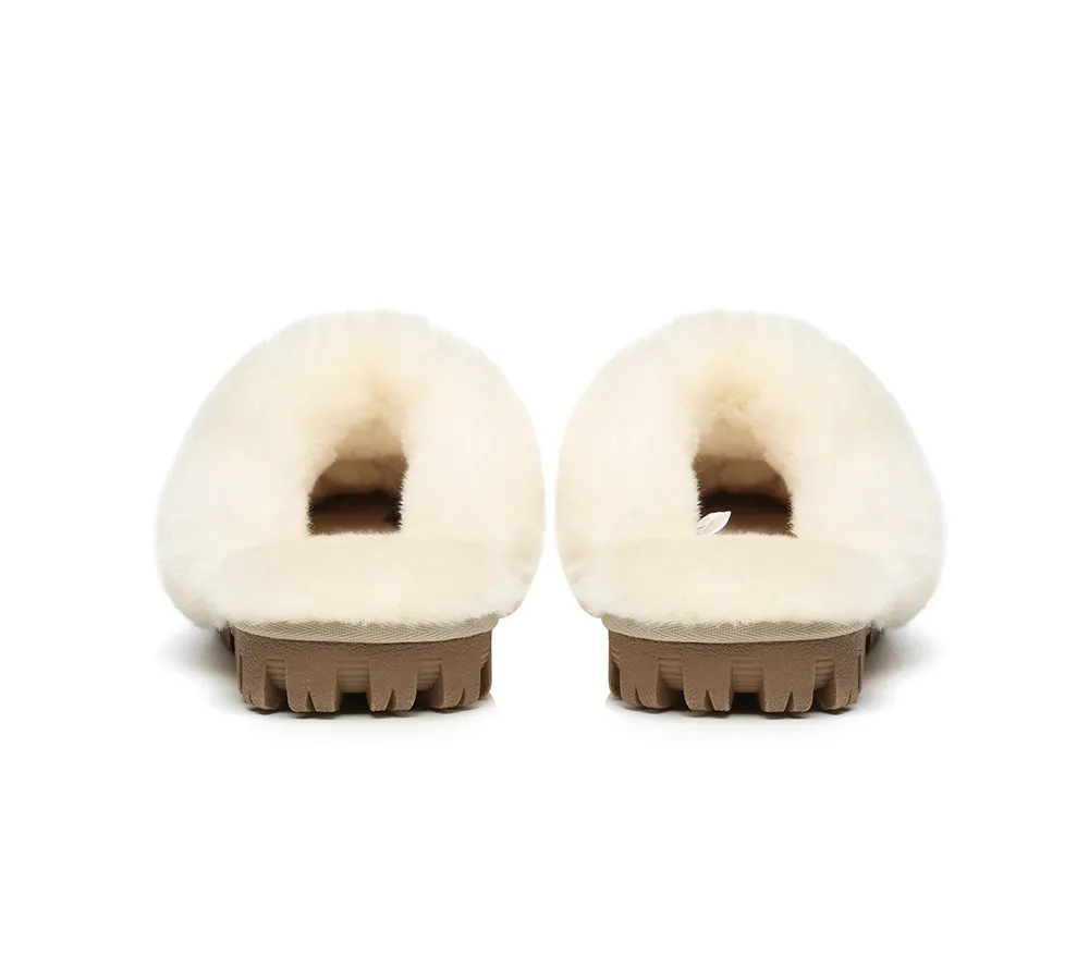 AUSTRALIAN SHEPHERD® UGG Slippers Double Face Sheepskin Wool Scuff Waffle