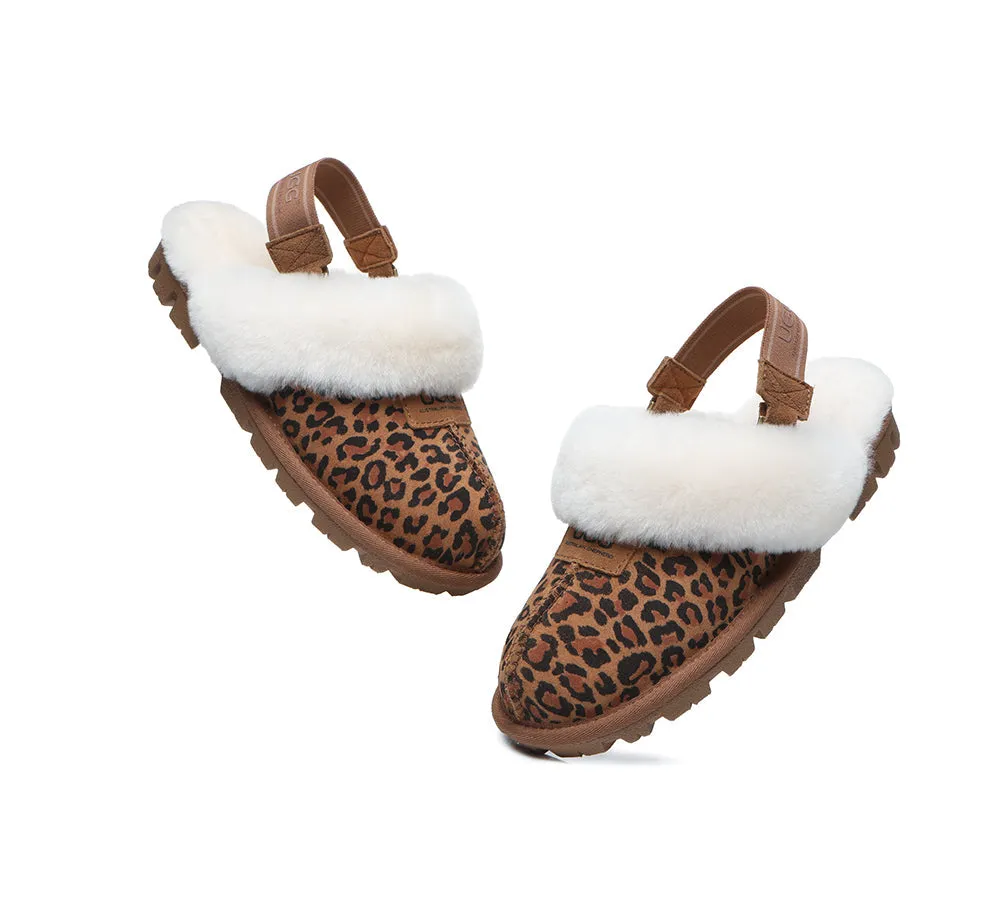 AUSTRALIAN SHEPHERD® UGG Slippers Sheepskin Wool Removable Strap Slingback Suzie