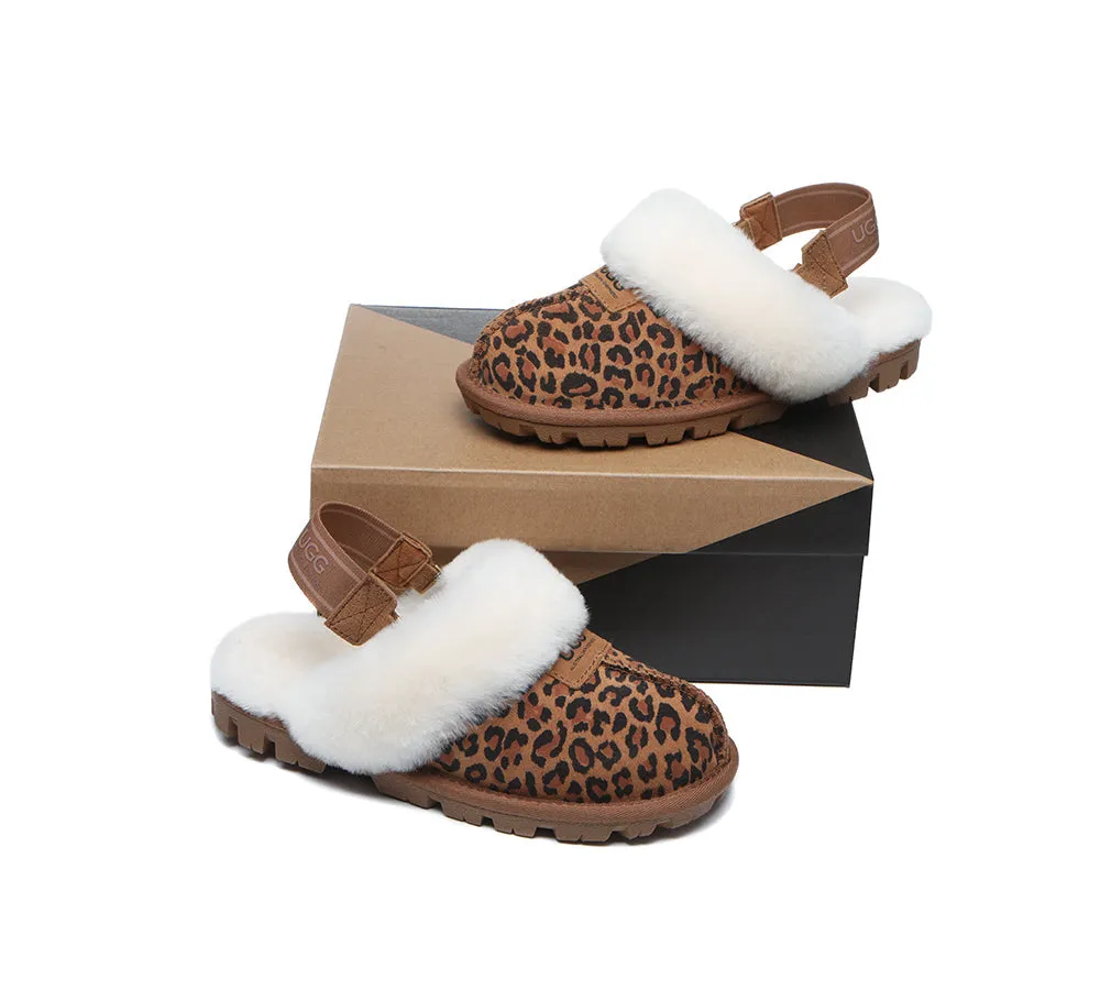 AUSTRALIAN SHEPHERD® UGG Slippers Sheepskin Wool Removable Strap Slingback Suzie