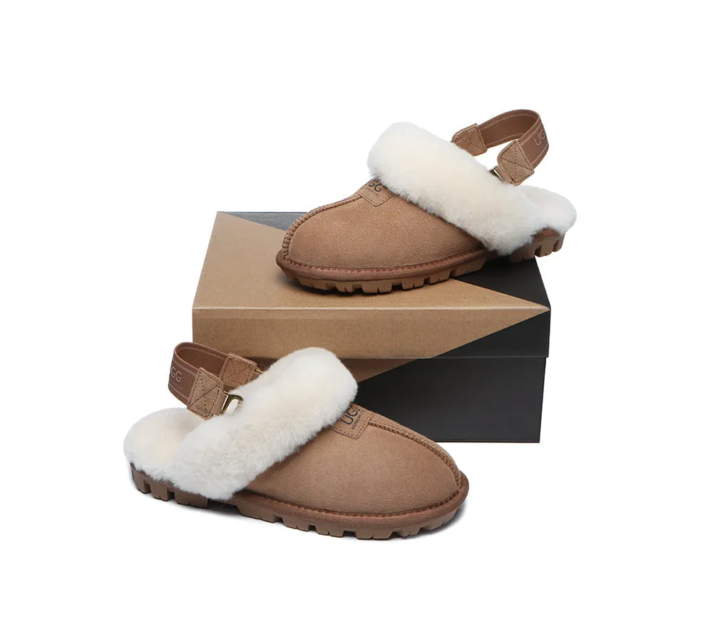 AUSTRALIAN SHEPHERD® UGG Slippers Sheepskin Wool Removable Strap Slingback Suzie