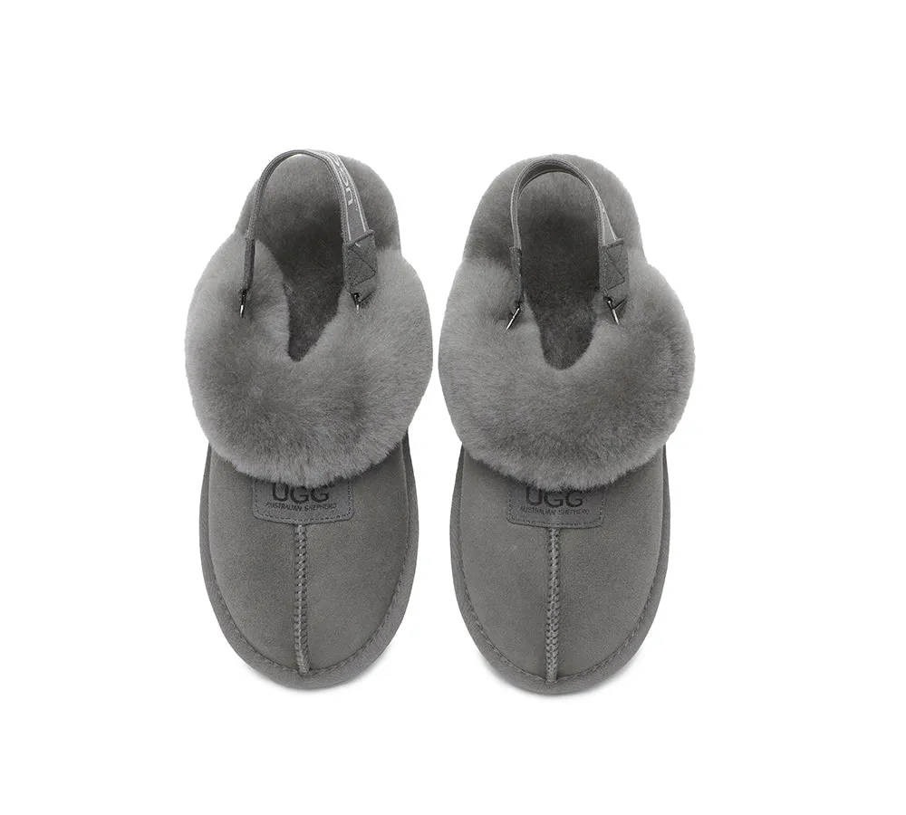 AUSTRALIAN SHEPHERD® UGG Slippers Sheepskin Wool Removable Strap Slingback Suzie