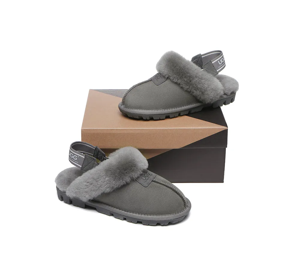 AUSTRALIAN SHEPHERD® UGG Slippers Sheepskin Wool Removable Strap Slingback Suzie