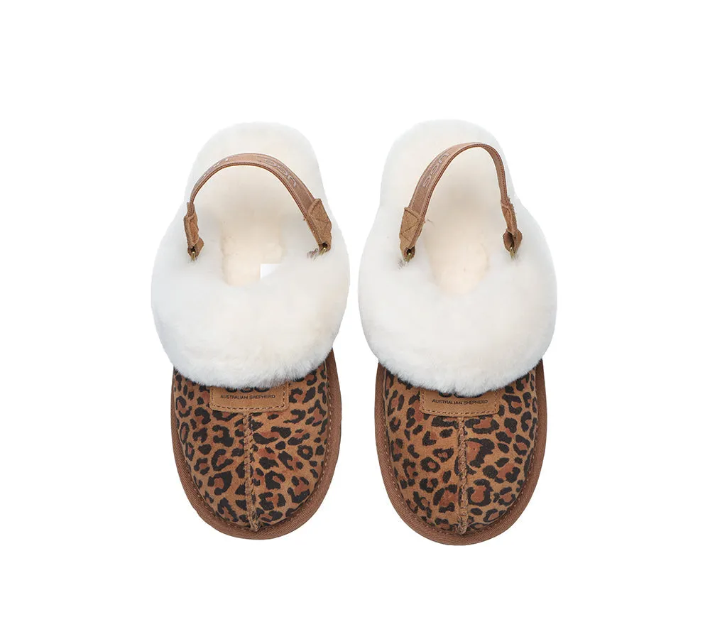 AUSTRALIAN SHEPHERD® UGG Slippers Sheepskin Wool Removable Strap Slingback Suzie