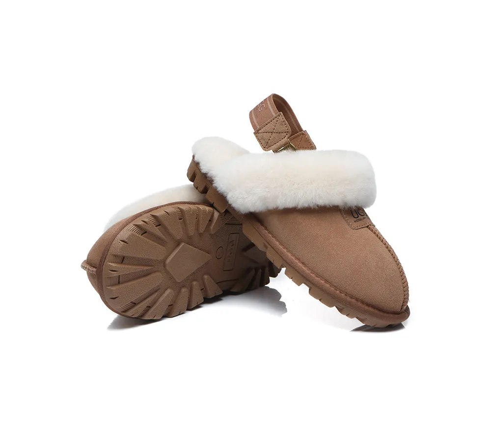 AUSTRALIAN SHEPHERD® UGG Slippers Sheepskin Wool Removable Strap Slingback Suzie