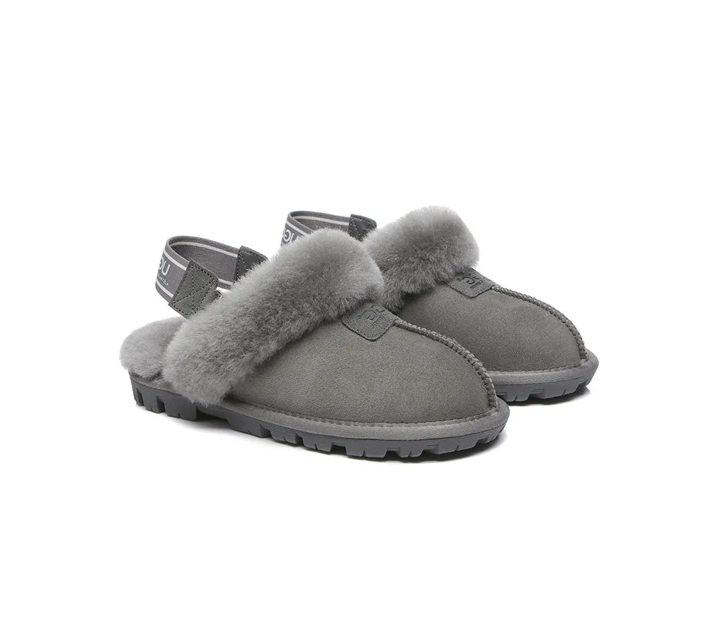 AUSTRALIAN SHEPHERD® UGG Slippers Sheepskin Wool Removable Strap Slingback Suzie