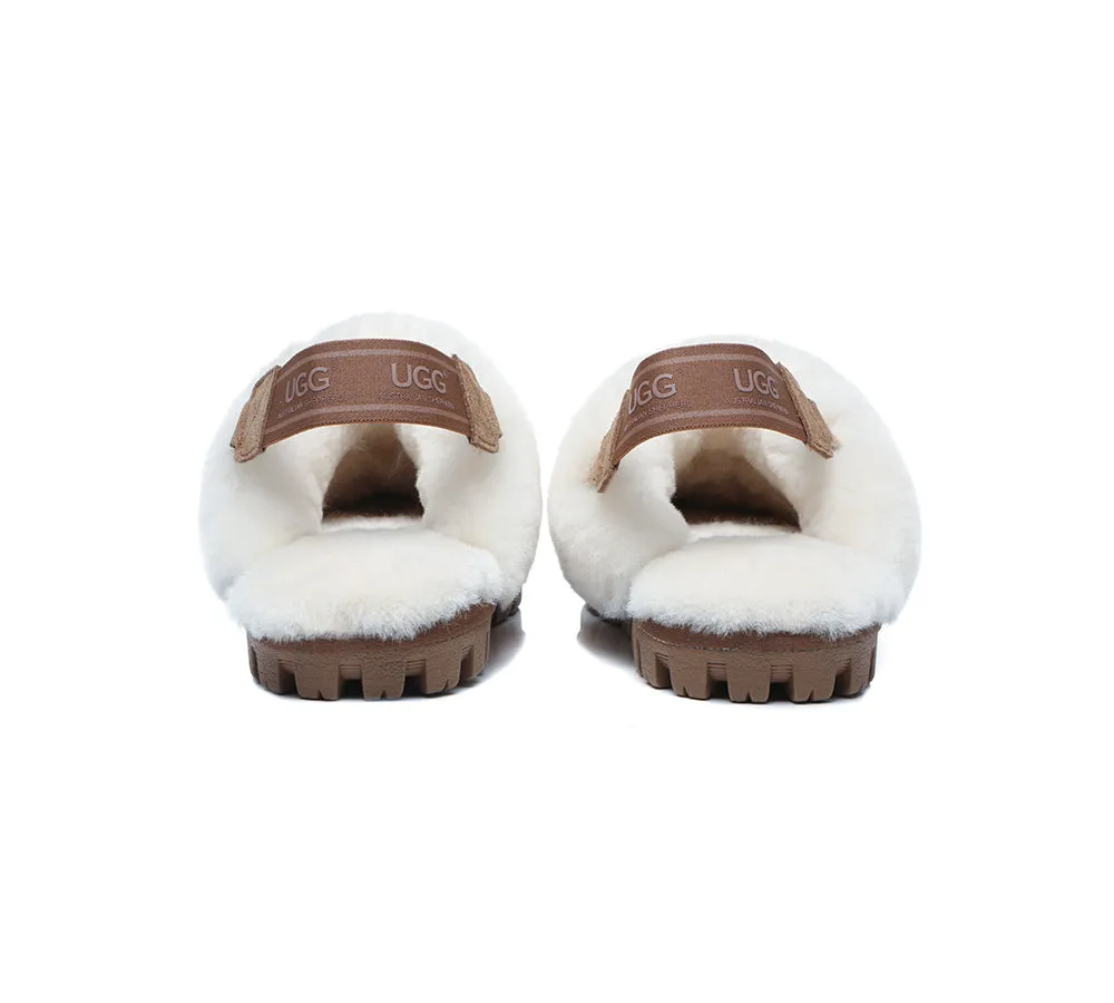 AUSTRALIAN SHEPHERD® UGG Slippers Sheepskin Wool Removable Strap Slingback Suzie