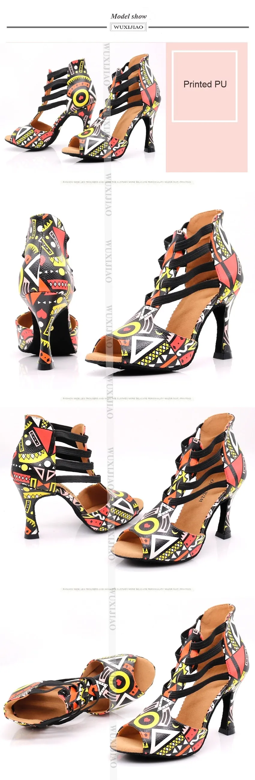 Aztec Print Ballroom Dance Shoes