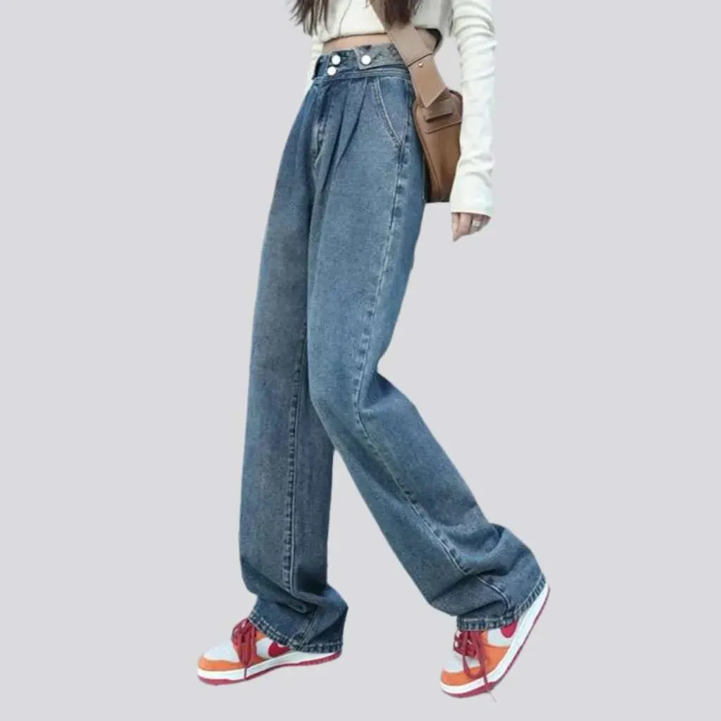 Baggy high-waist jeans
 for women