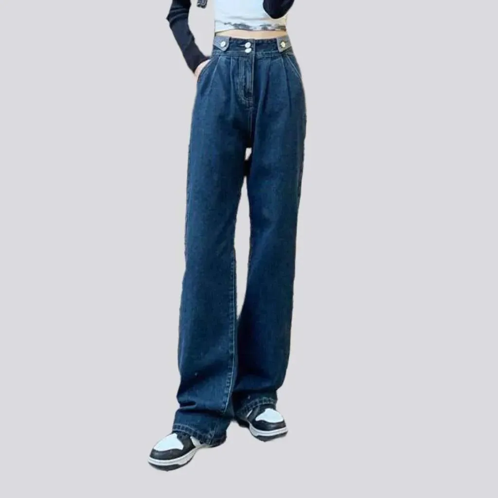 Baggy high-waist jeans
 for women