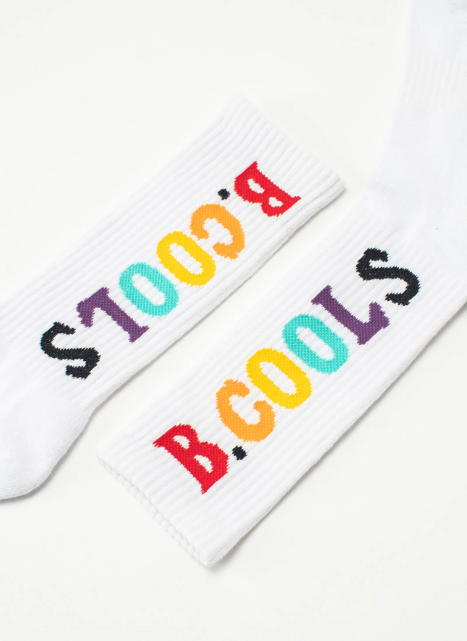 B.Bold 2 Pack Socks White/Black